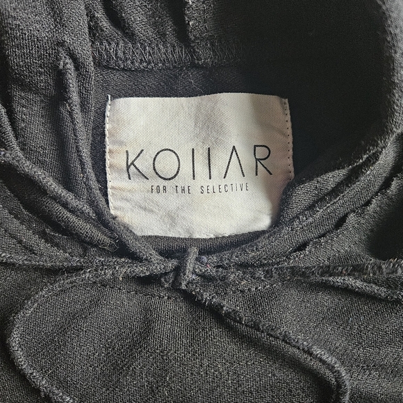 Kollar Black The Wooly Hoodie Top Size Small - Picture 10 of 12
